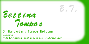 bettina tompos business card